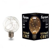 Лампа светодиодная, (3W) 230V E27 2700K G80, LB-381 41675