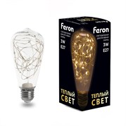Лампа светодиодная, (3W) 230V E27 2700K ST64, LB-380 41674