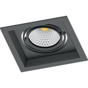 Драйвер Светильник карданный светодиодный 1x12W 1080 Lm, 4000К, 35 градусов, черный, AL201 с  ом и кле 41289