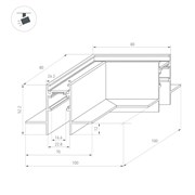 Коннектор угловой MAG-ORIENT-CON-2652-FDW-L90 (WH) (Arlight, IP20 Металл, 3 года) 035808