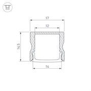 Профиль LINE-1715-2000 WHITE (Arlight, Алюминий)  044259