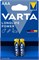 Батарейки мизинчиковые VARTA LONGLIFE POWER LR03/AAA BL2 (блистер 2шт) 4008496559701 - фото 145022