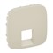 Лицевая панель для одиночных розеток RJ11/RJ45 слон. кость VALENA ALLURE 755416 - фото 24730
