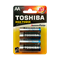 Батарейка щелочная TOSHIBA LR6 (AA) 1.5В бл/4 4904530592546 - фото 41424
