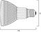 Лампа SYLVANIA  HI-SPOT  80   75W  FL 30° 230V  E27 d81x108 - 0021134 - фото 6886