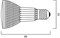 Лампа SYLVANIA  HI-SPOT ES 63   50W/FL 28° E27  l=88 d=64.5 PAR20 - 0021128 - фото 7025