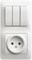 GLOSSA БЛОК: РОЗЕТКА + 3кл. ВЫКЛЮЧАТЕЛЬ БЕЛЫЙ Schneider Electric GSL000176 - фото 73011