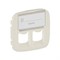Лицевая панель для двойных RJ11/RJ45 слон. кость VALENA ALLURE 755426 - фото 73784