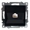 Розетка компьютерная 1-местная RJ-45 (механизм), серия Катрин, GLS00-7107-05, черный 39613 - фото 83094