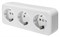 Розетка 3-местная с заземляющим контактом, 250В, 16А, IP20, PST16-51-20 (RA 16-343-Б), белый 39697 - фото 85156